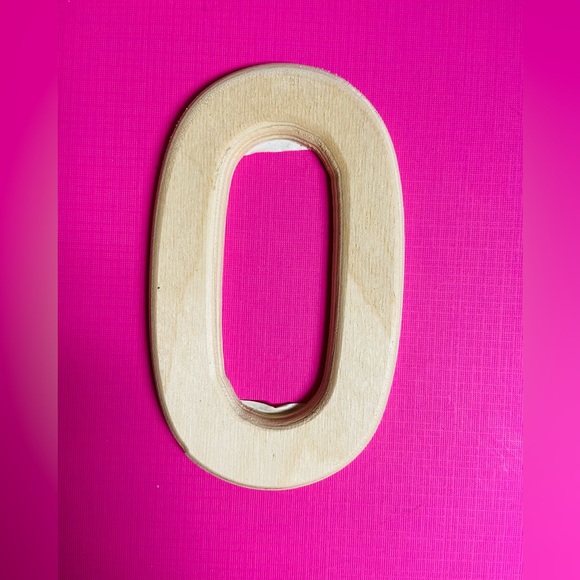 New. 3D wooden number zero “0”.Natural tan wood color. - Picture 1 of 4